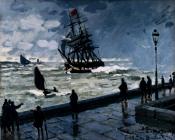 克劳德莫奈 - The Jetty At Le Havre, Bad Weather